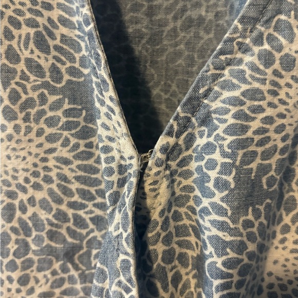 J Crew Mercantile Womens Blue Floral Chambray Ruffle Faux Wrap Dress SZ Medium. - Picture 3 of 9